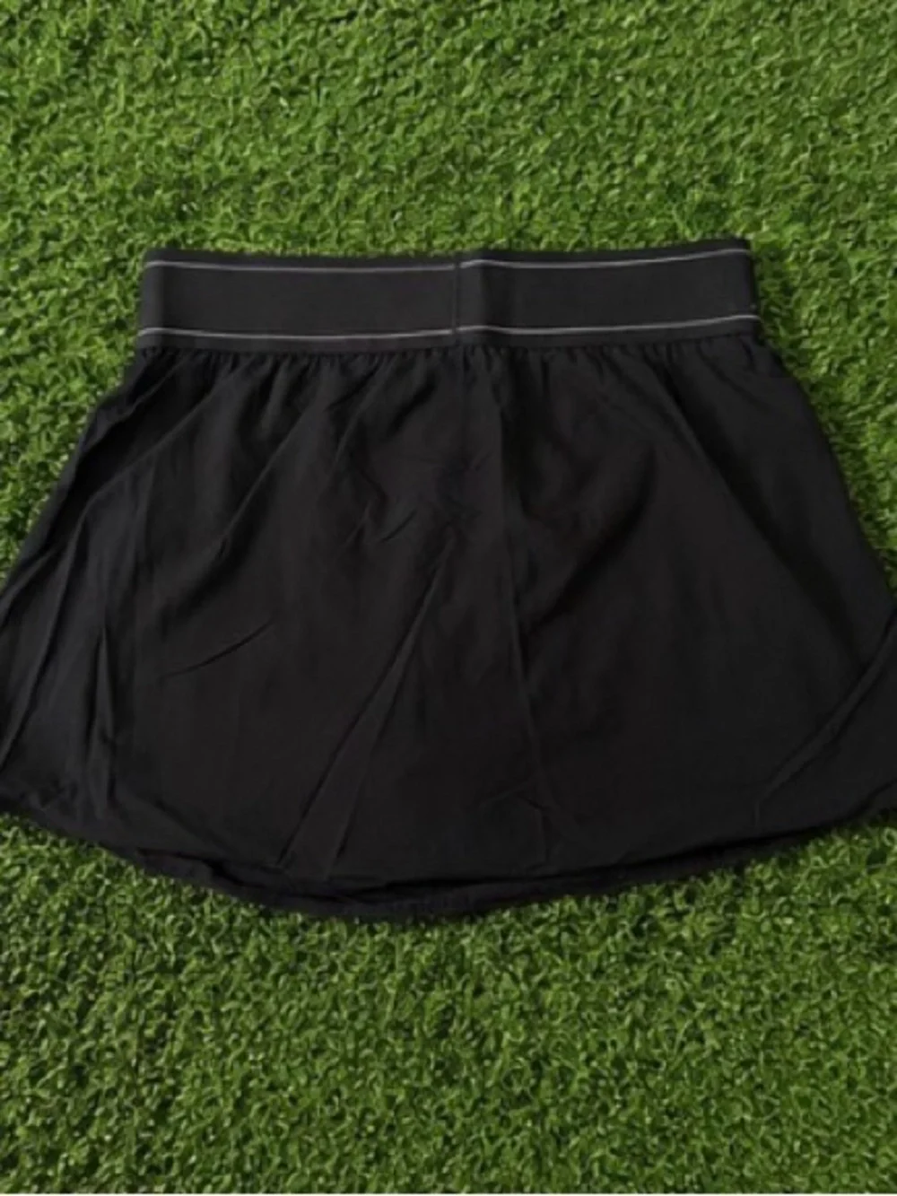 ALO Yoga Black Circle Skirt with Branded Waistband